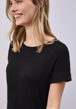 Midi-Kleid aus Jersey in Rippstruktur
