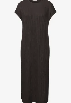Midi-Kleid aus Jersey in Rippstruktur