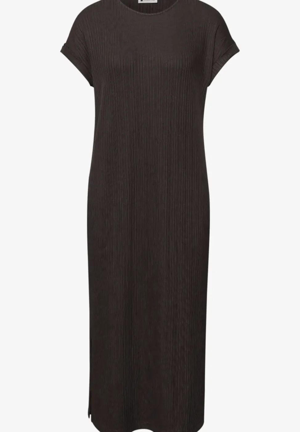 Midi-Kleid aus Jersey in Rippstruktur