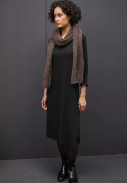 Midi-Kleid in Rippstruktur