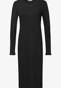 Midi-Kleid in Rippstruktur