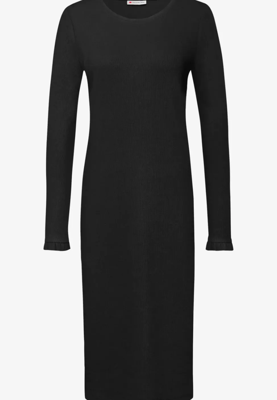 Midi-Kleid in Rippstruktur