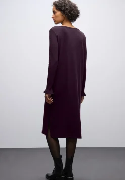 Midi-Kleid in Rippstruktur