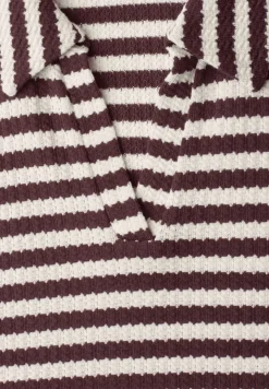 Midi-Kleid in Strick-Optik mit Streifen