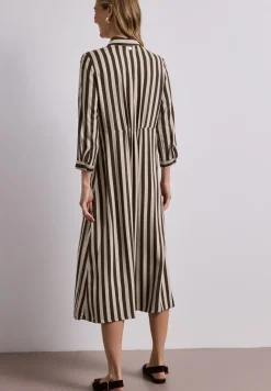 Midi-Kleid mit durchgehender Knopfleiste