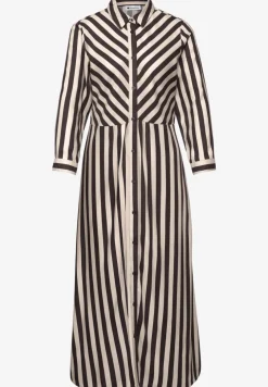 Midi-Kleid mit durchgehender Knopfleiste