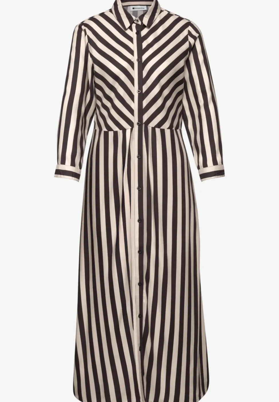 Midi-Kleid mit durchgehender Knopfleiste