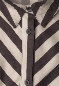 Midi-Kleid mit durchgehender Knopfleiste