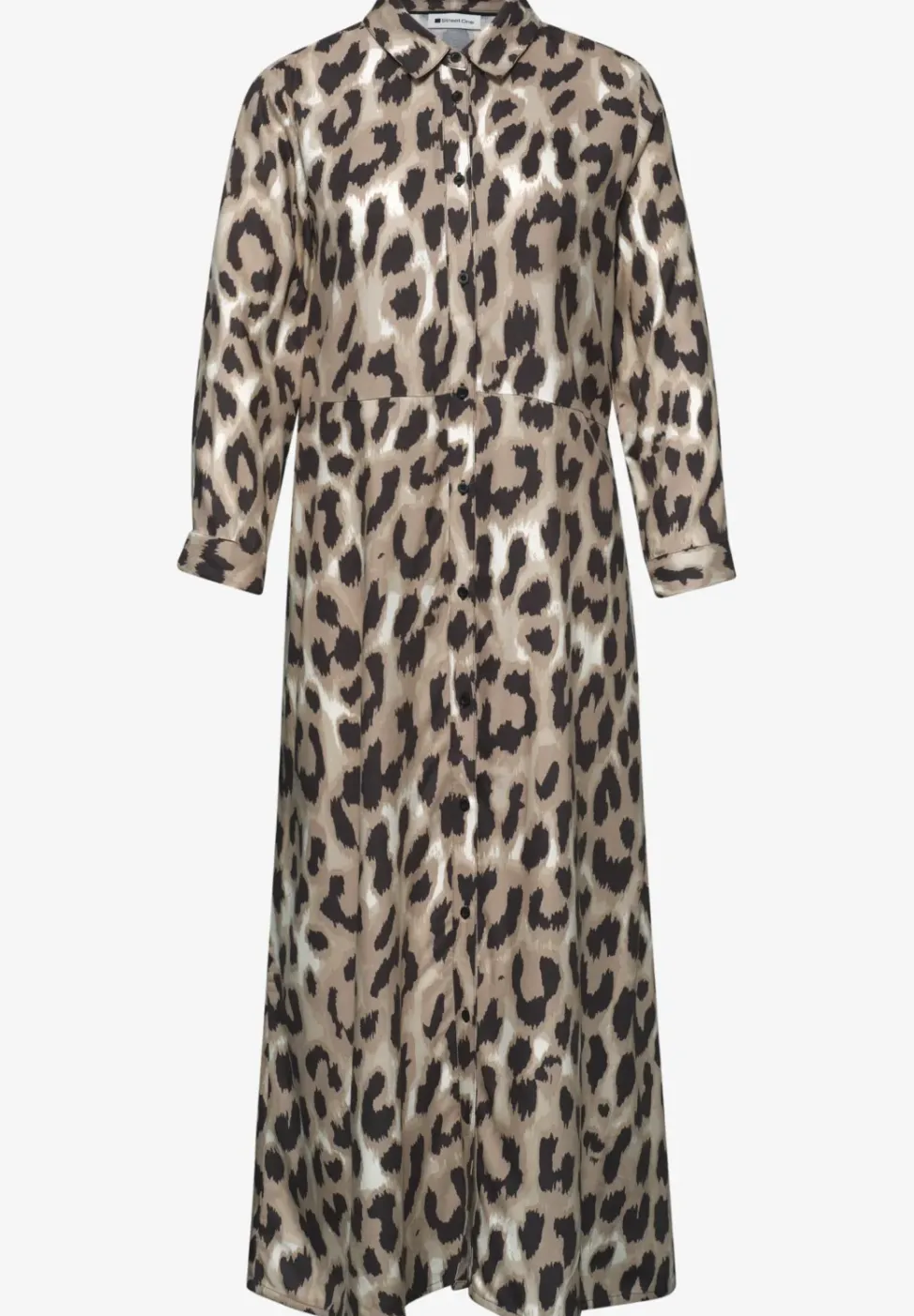 Midi-Kleid mit durchgehender Knopfleiste