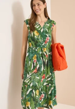 Midi-Kleid mit floralem Muster