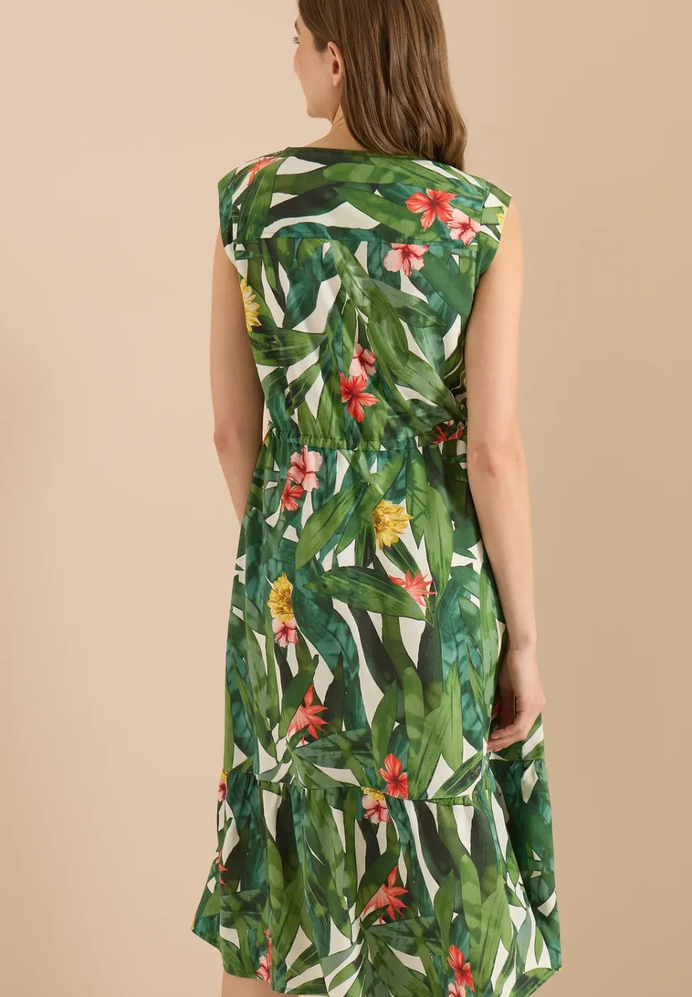 Midi-Kleid mit floralem Muster