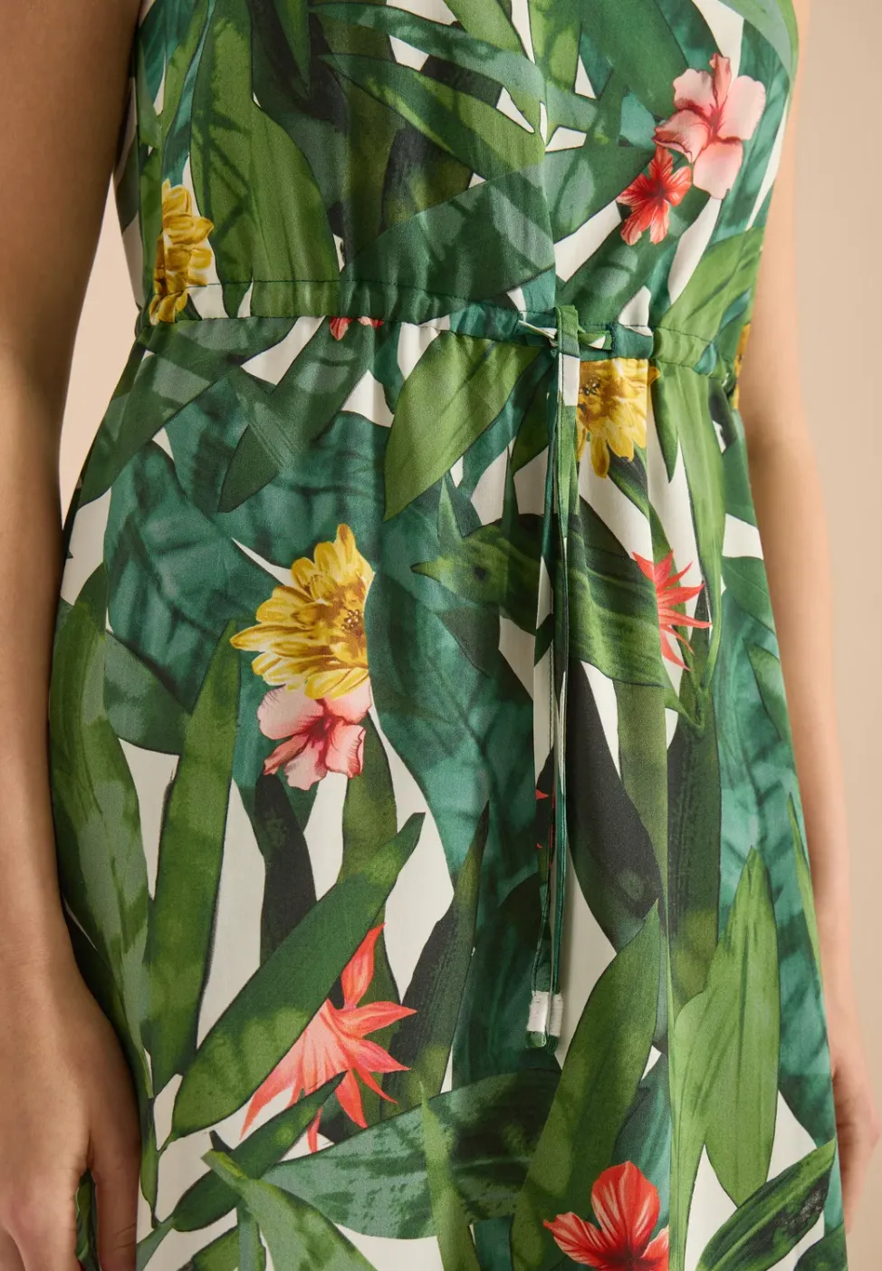 Midi-Kleid mit floralem Muster