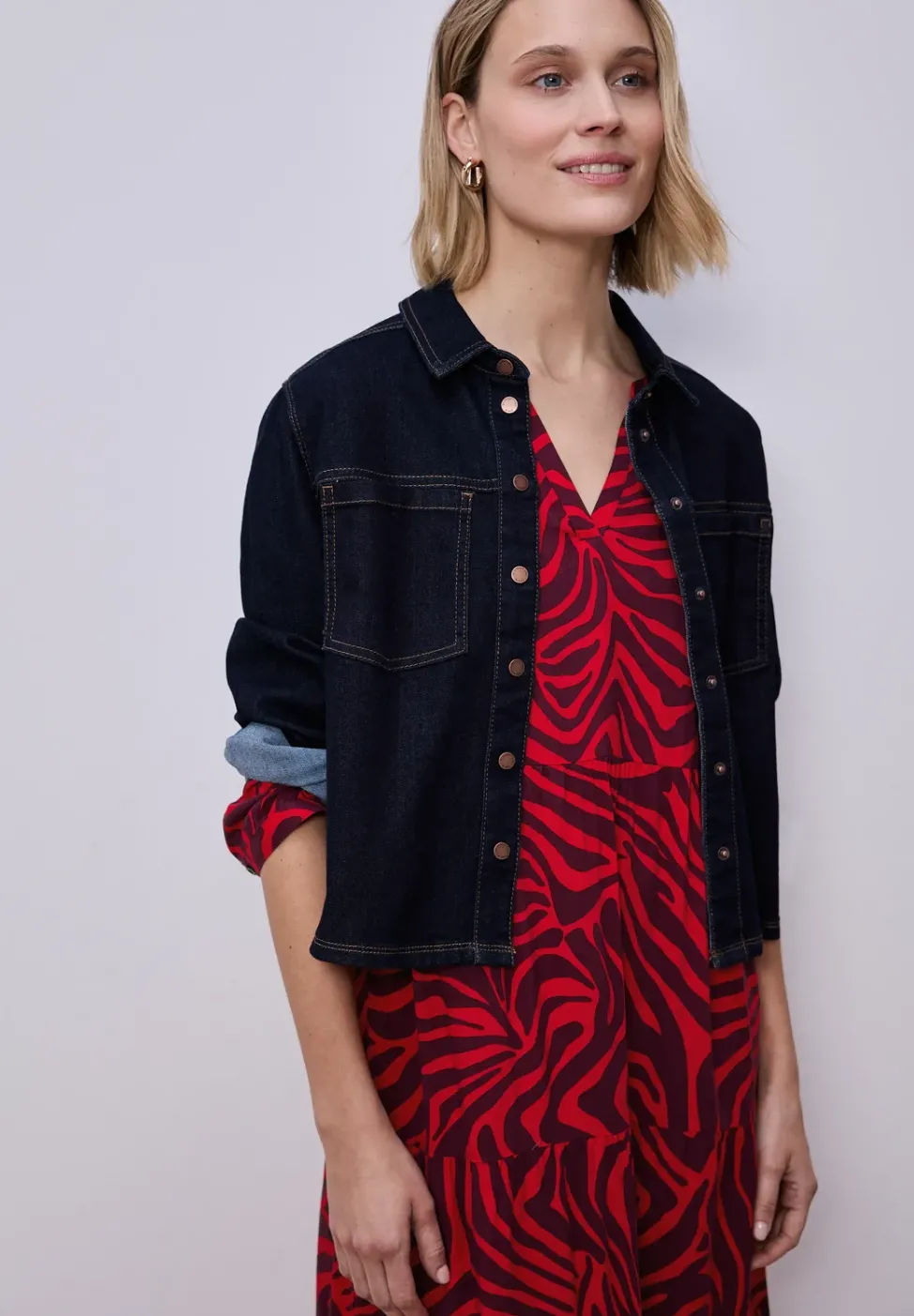 Midi-Kleid mit grafischem Print