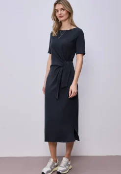 Midi-Kleid mit Knotendetail