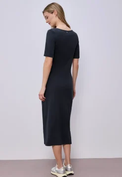 Midi-Kleid mit Knotendetail