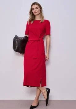 Midi-Kleid mit Knotendetail