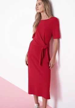 Midi-Kleid mit Knotendetail