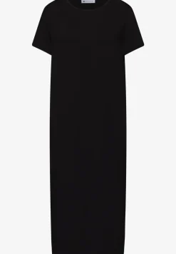 Midi-Kleid mit Kurzarm mit Schlitzdetail
