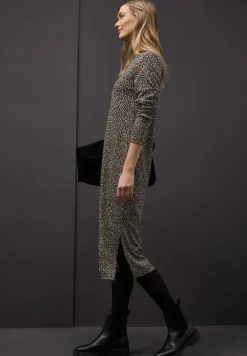 Midi-Kleid mit Leo-Muster