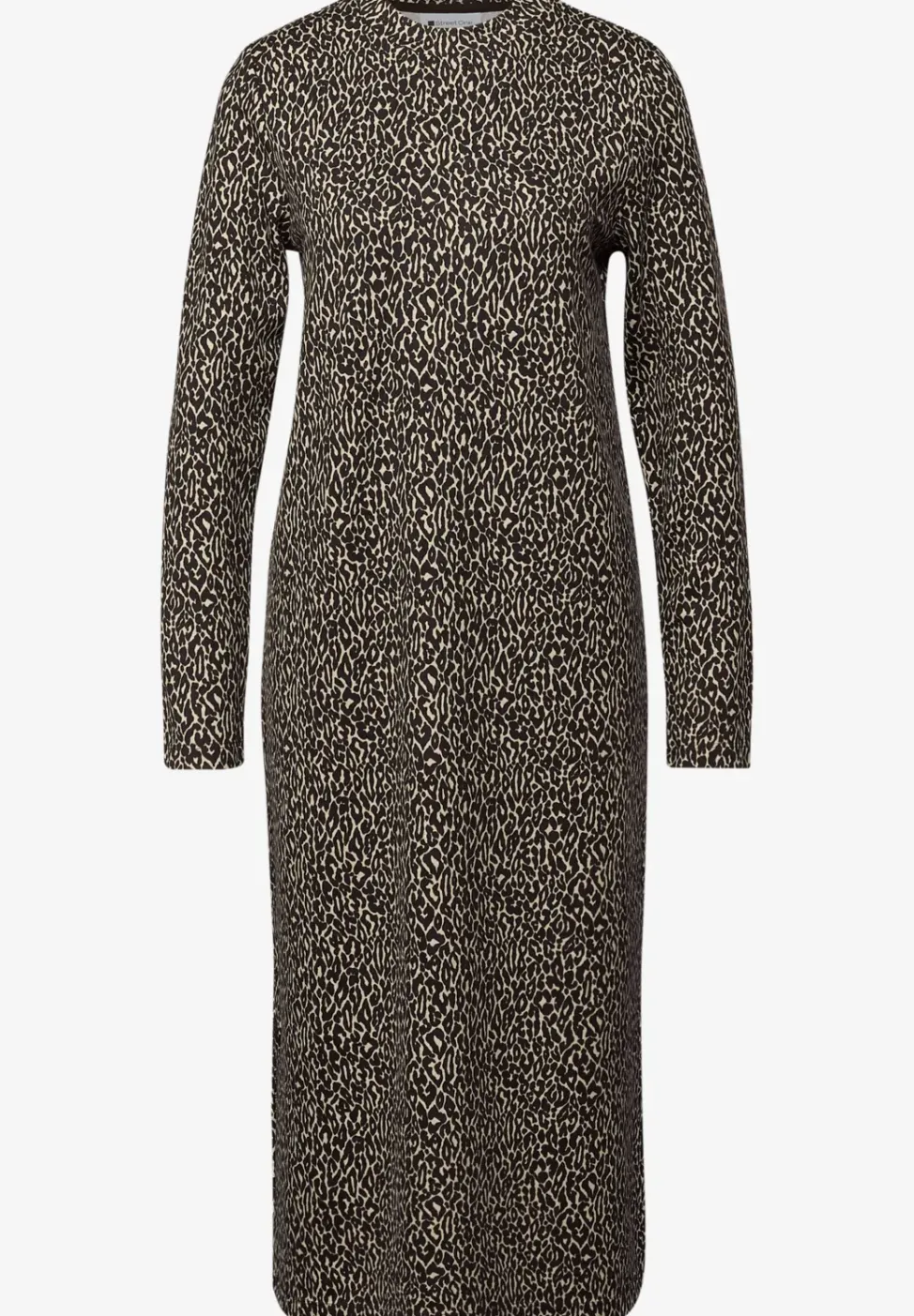 Midi-Kleid mit Leo-Muster