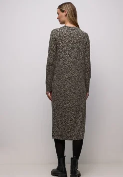 Midi-Kleid mit Leo-Muster