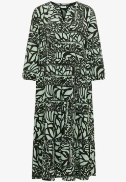 Midi-Kleid mit Patchwork-Print