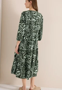 Midi-Kleid mit Patchwork-Print