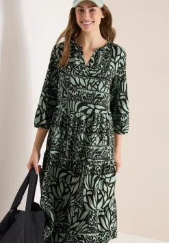 Midi-Kleid mit Patchwork-Print