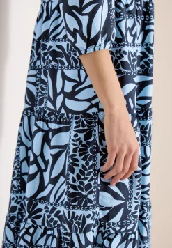 Midi-Kleid mit Patchwork-Print