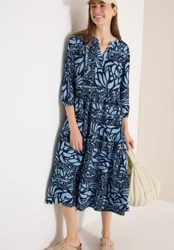 Midi-Kleid mit Patchwork-Print