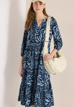 Midi-Kleid mit Patchwork-Print