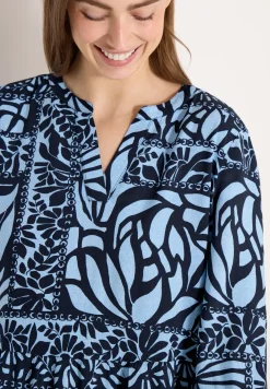 Midi-Kleid mit Patchwork-Print