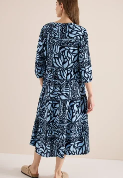 Midi-Kleid mit Patchwork-Print