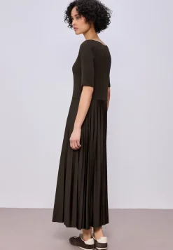 Midi-Kleid mit Plissée-Rock