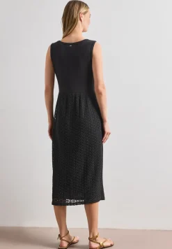 Midikleid mit Rock aus Spitze