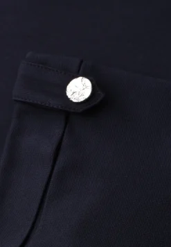 Midi-Kleid mit Rundhals und Knöpfen
