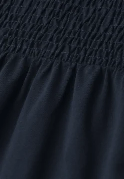Midi-Kleid mit Smok-Oberteil