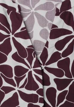 Midi-Kleid mit Split Neck und Print