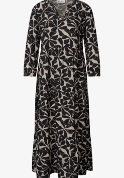Midi-Kleid mit Split Neck im Ethno-Look