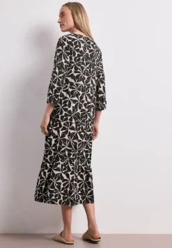 Midi-Kleid mit Split Neck im Ethno-Look
