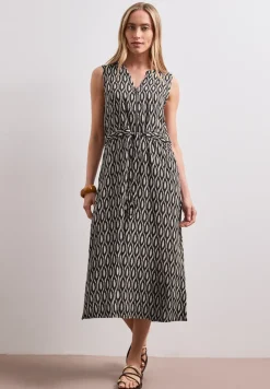 Midi-Kleid mit Split Neck und Zipper