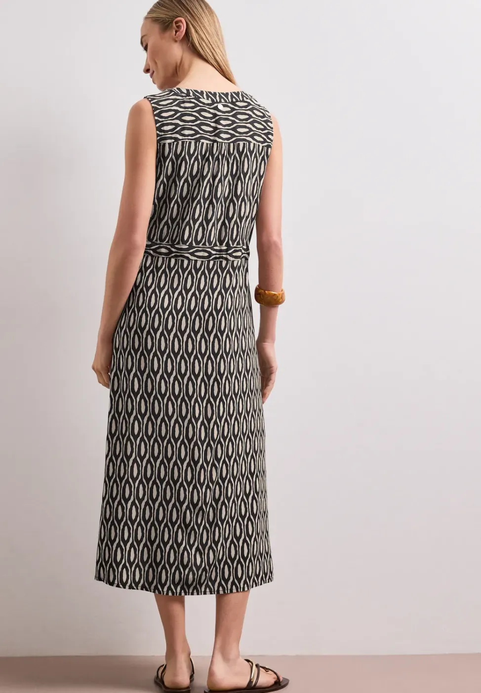 Midi-Kleid mit Split Neck und Zipper