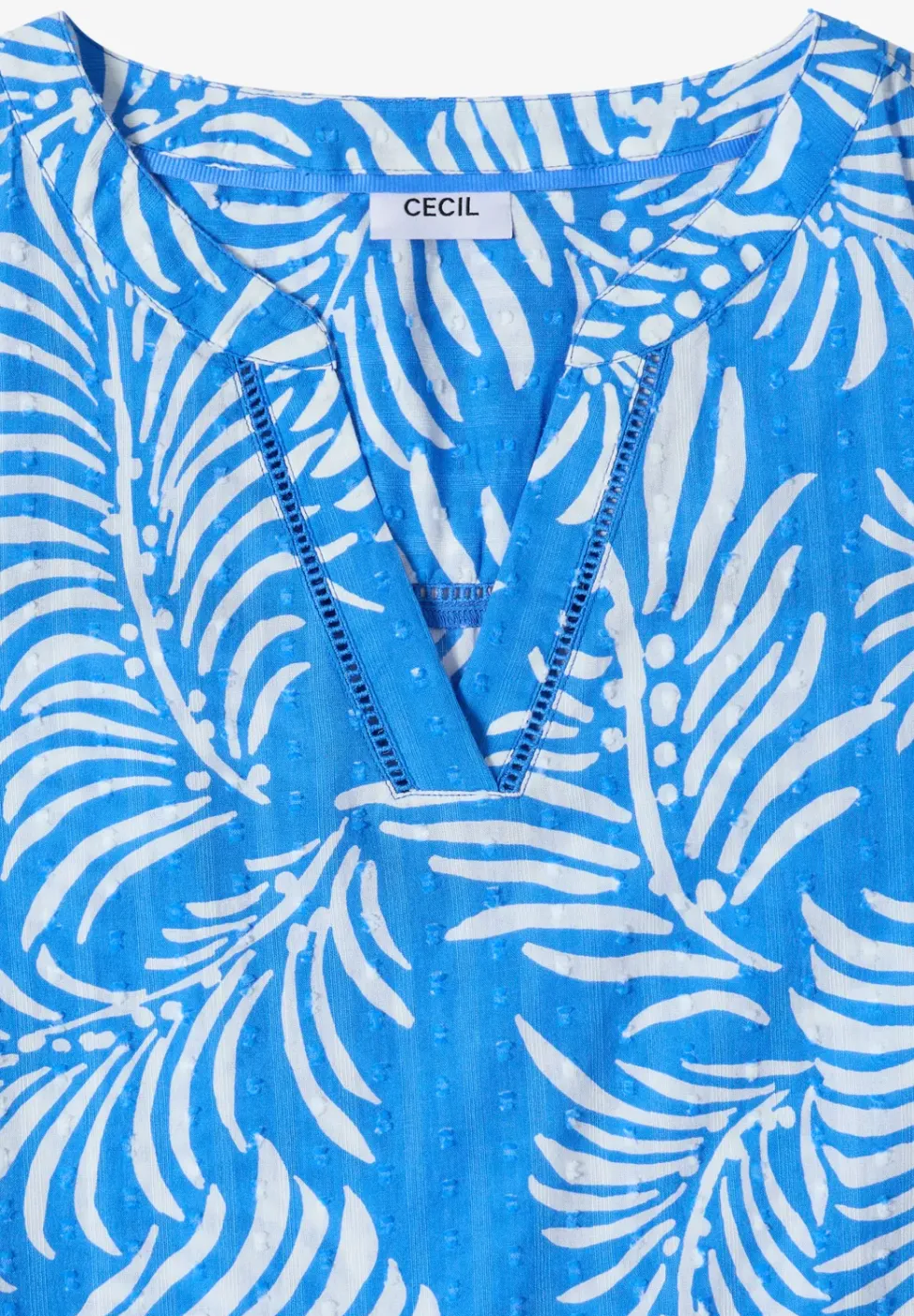 Midikleid mit Split Neck und Print