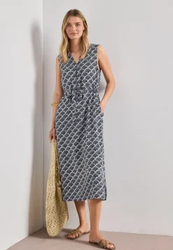 Midikleid mit Split Neck und Zipper