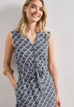 Midikleid mit Split Neck und Zipper