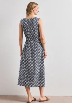 Midikleid mit Split Neck und Zipper