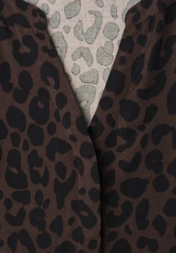 Midi-Kleid mit Split Neck und Print