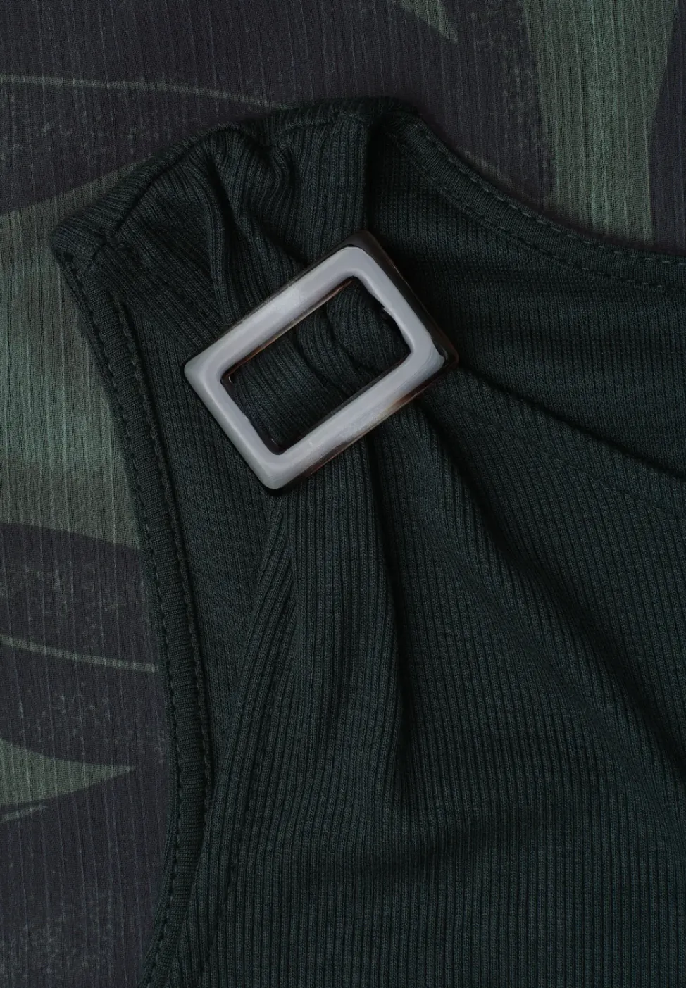 Midi-Kleid mit Strukturmix und Print