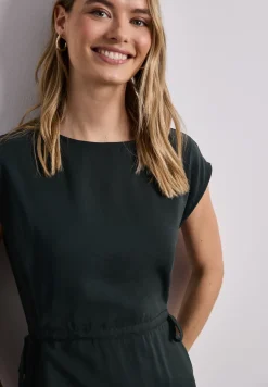 Midi-Kleid mit U-Boot-Ausschnitt