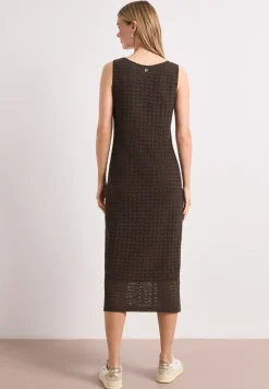 Midi-Kleid mit V-Neck aus Spitze